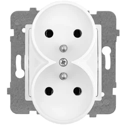 shumee DUBBELT UTTAG MED/U VIT ROSA - E+PL-57336