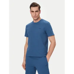 BOSS Majica Waffle 50535892 Modra Regular Fit