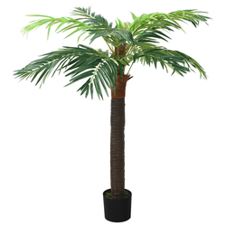 Greatstore Umetna palma datljevec z loncem 190 cm zelena