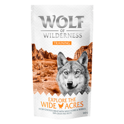 Wolf of Wilderness Training “Explore the Wide Acres” piščanec - 3 x 100 g