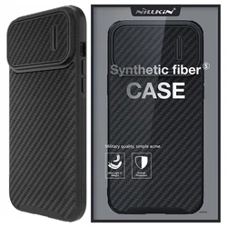 Maska za iPhone 14 Pro Max Nillkin Synthetic Fiber S crna