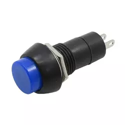Taster prekidač plastični 3A/250V plavi okrugli, fi=12mm