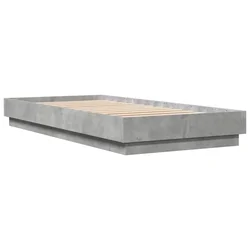 Vidaxl Posteljni okvir betonsko siv 100x200 cm inženirski les