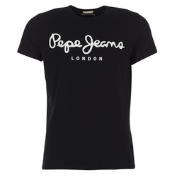 PEPE JEANS majica s kratkimi rokavi ORIGINAL STRETCH, črna