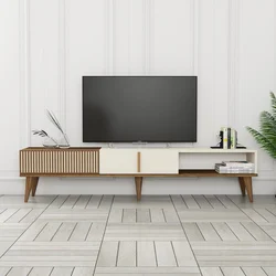 Hanah Home Milan Alt TV polica, Braon-Krem