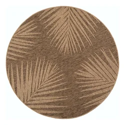 Rjava okrogla notranja in zunanja preproga o 80 cm Timber 1403 – Ayyildiz Carpets