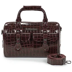 Dr. Martens TOP HANDLE BAG OXBLOOD HIGH SHINE CROC EMBOSS Kostanjeva