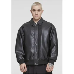 Mens synthetic leather jacket black