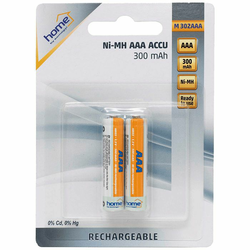 home Baterija punjiva AAA, NiMh, 300mAh, blister 2 kom - M 302AAA