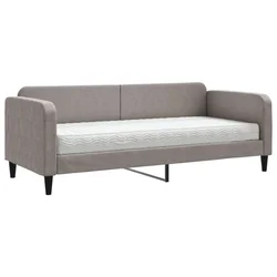 Vidaxl Dnevna postelja z vzmetnico taupe 80x200 cm blago