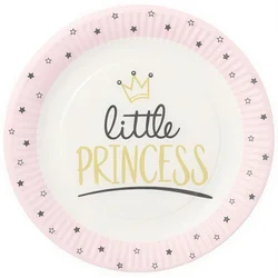 shumee Okrogli papirnati krožnik Mala princesa 23 cm 10 kosov.
