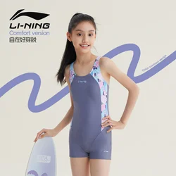 Li-Ning Jednodelni kupaći kostim za devojčice, Ljubičasti