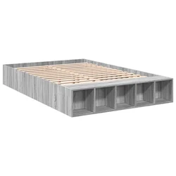 Vidaxl Posteljni okvir siva sonoma 150x200 cm inženirski les