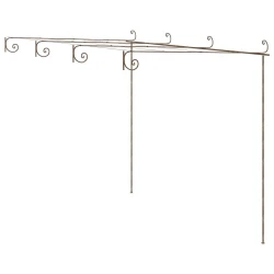 Vrtna pergola antikna smeđa 4 x 3 x 2,5 m željezna