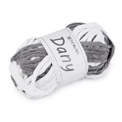 Pletena ženiljska preja Dany 100 g - siva