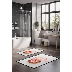 Lessentiel Maison Set prostirki za kupatilo CT-5370, 2 Komada, Bela