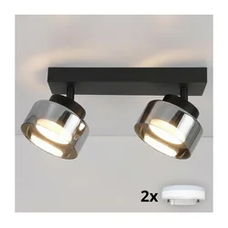 Brilagi - LED Spot svetiljka AURA LUX 2xGX53/30W/230V crna/dimljena