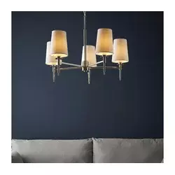 Endon 99457 - Luster na lancu 5xE14/6W/230V sjajni hrom/bela