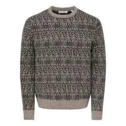 Only & Sons Pulover ONSSAGE temno bež/temno siva