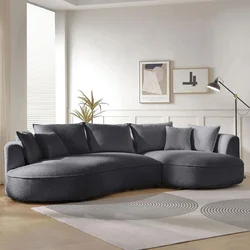 Atelier del Sofa Ugaona garnitura na razvlačenje Venedik Right, 317 x 163.5 x 71 cm, Tamnosiva