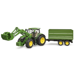 Bruder John Deere 7R 350 s prednjim utovarivačem i tandem kiper prikolicom