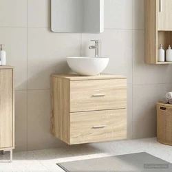 Umivaonik s montiranjem na zid Hrast sonoma 49,5 x 35 x 63 cm