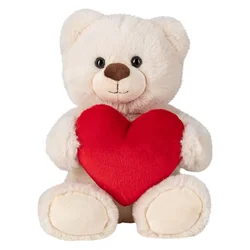 Free 2 Play Medvedek s srčkom Rumi, 21 cm beige