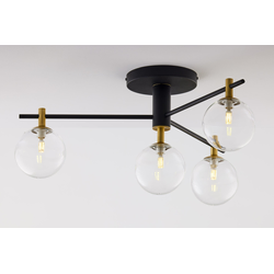 Jupiter 2034 - Plafonski luster FIGARO 4xG9/10W/230V crna/zlatna/bež/prozirna