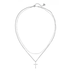 Hey Happiness Verižica Valor Cross srebrna
