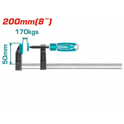 TOTAL Stolarska stega F 50x200mm