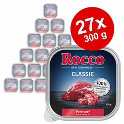 27x300g Rocco Classic pladnji za pse, perutninska srca