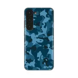 Silikonska maska za Samsung S911B Galaxy S23 Camouflage Pattern Print tamno plava