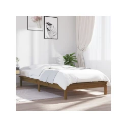 Okvir za krevet boja meda od borovine 90 x 190 cm mali