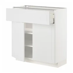 METOD / MAXIMERA Podni element s fiokom/2 vrata, bela/Stensund bela, 80x37 cm