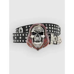 Broken Promises Shriek Rhinestone Belt black