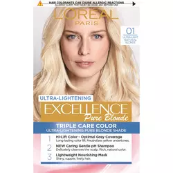 LORÉAL PARIS Barva za lase Excellence Ultra-Light Natural Blonde 01, 1 Set