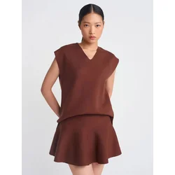 Dilvin Pulover Pullover kostanj rjava