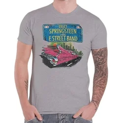 Bruce Springsteen Majica Pink Cadillac Unisex Heather Grey L