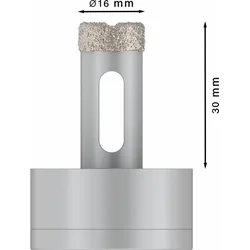 Vrtalna krona PRO Ceramic dry, 16 x 30 mm, X-Lock