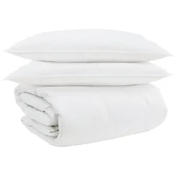Vidaxl Komplet odej z blazino 3 szt. Bela Perje
