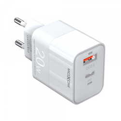 Kucni punjac Moxom MX-HC134 20W Type C na Type C beli