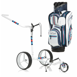 Jucad Carbon Racing White 3-wheel-Aquastop Bag Blue White Red SET