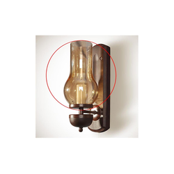 Brilagi - Zamensko staklo za zidnu lampu TAVERN/COTTAGE E14 210x110 mm braon