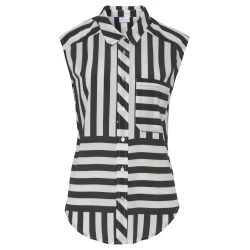 LASCANA Bluza črna/bela