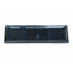 MIJ Suši krožnik Vrstice 33x10 cm temno modra