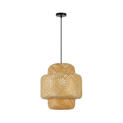 Immax 08267L - Luster na lanku HILO 1xE27/40W/230V O 38 cm bambus