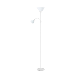 Omega PFLF066W Podna lampa E27 i E14, Bela
