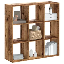 Regal za knjige boja staro drvo 102x32x102 cm konstruirano drvo