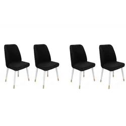 Hanah Home Hugo 406 V4 Stolice, Crne