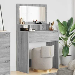 vidaXL Toaletne mize za spalnice Siva Sonoma 80 x 39,6 x 135 cm